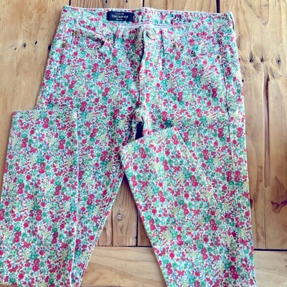 J. Crew Liberty Jeans Womens Size 24 Ankle Floral Toothpick in Emma & Georgina - Picture 3 of 12